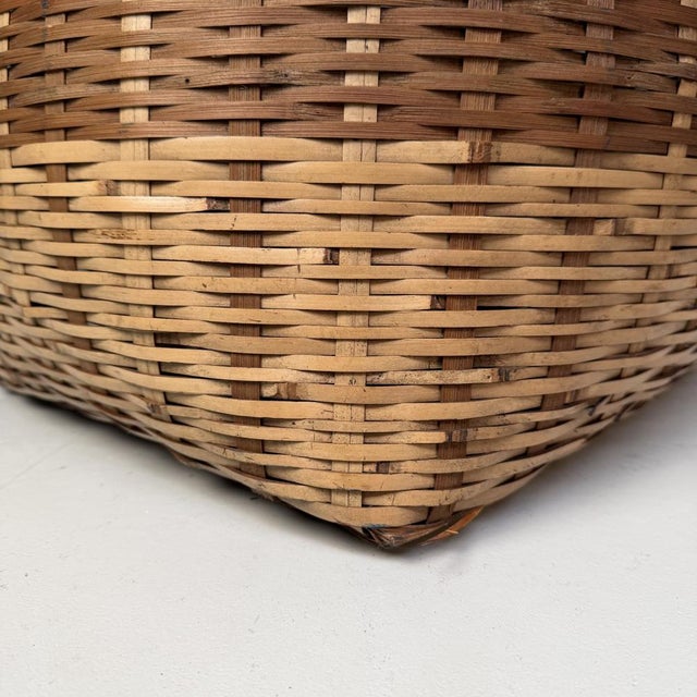 Japanese Bamboo Ikebana Basket / Hanakago, 1950s For Sale - Image 6 of 10