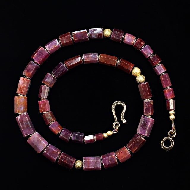Traditional Exotic African Natural Ruby Necklace For Sale - Image 3 of 5