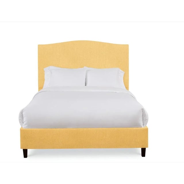 Not Yet Made - Made To Order Hazel King Headboard, Mustard Linen For Sale - Image 5 of 5