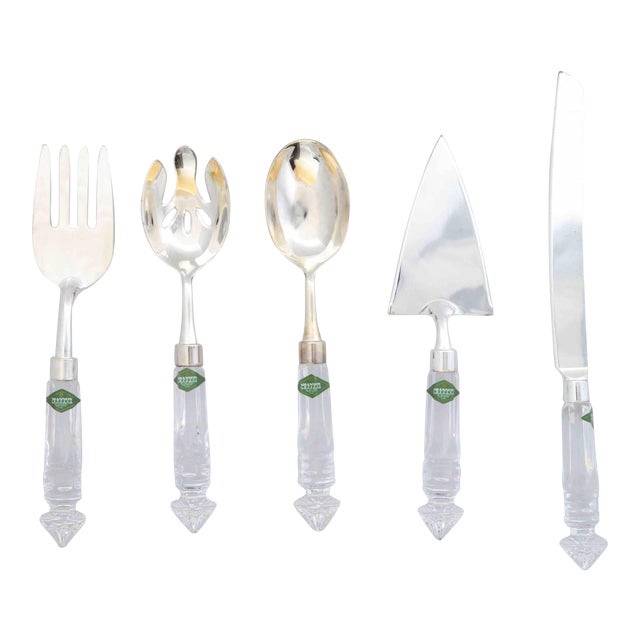 Crystal and Silver Serving Utensils Shannon Crystal by Godinger Set