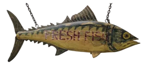 Six Foot Carved Fish Trade Sign