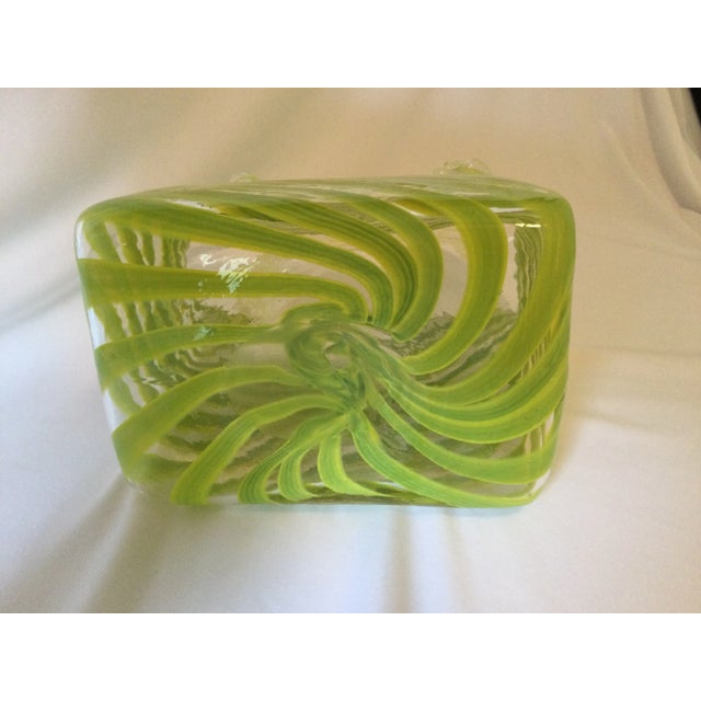 Glass Vintage Hand Blown Murano Style Purse Vase For Sale - Image 7 of 12
