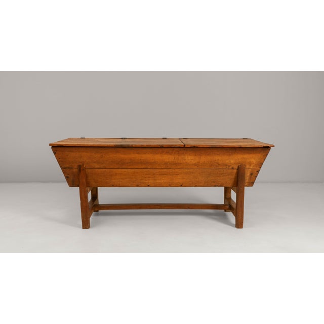 19th Century French Provincial Wooden Dough Bin on Stand For Sale - Image 4 of 18
