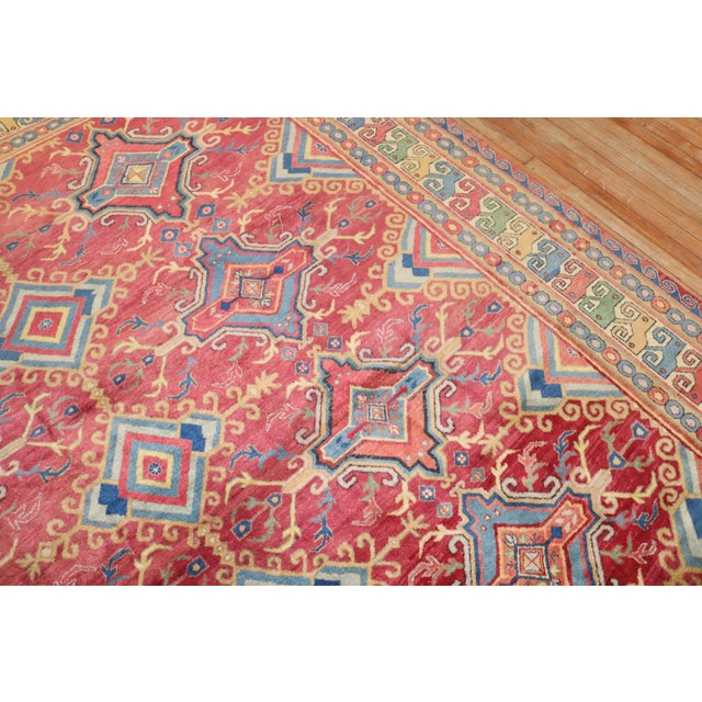 Radiant Colorful Indian Vintage Room Size Rug For Sale - Image 12 of 18