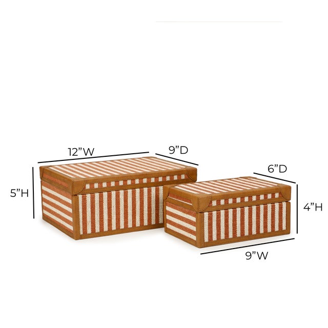 2020s Kora Terracotta Cotton Jute Jewelry Box Set For Sale - Image 5 of 5