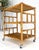 Mid Century c1970s Bamboo 3 tier Side End Table Stand on Wheels MINT For Sale - Image 13 of 13