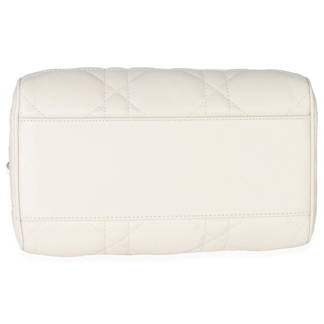 2020s Dusty Ivory Macrocannage Calfskin Dior Groove 20 Bag For Sale - Image 5 of 9