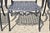Early 21st Century Tuscan Mediterranean Black Aluminum Metal Garden Patio Dining Chair - Set of 4 For Sale - Image 5 of 12