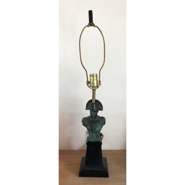 Bronze Bust of Napoleon Small Lamp Made in Italy For Sale - Image 12 of 12