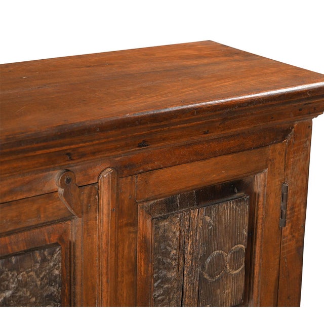 1980s 1980s Ranch Style Solid Wood 36 in. Wide Rustic Cabinet For Sale - Image 5 of 5