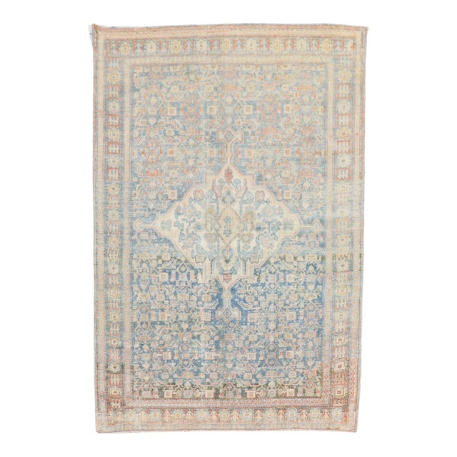 Antique Zabihi Collection Persian Senneh Scatter Size Rug - 3'3" x 4'7" For Sale