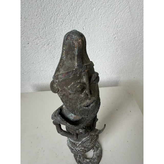 Bronze Statuette, Nigeria, 1970s For Sale - Image 9 of 18