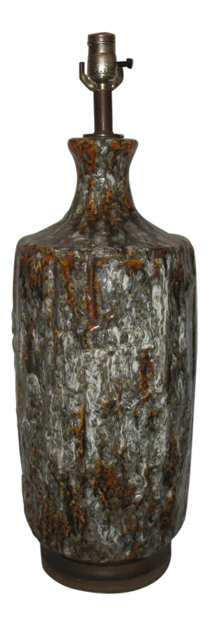 Ceramic Drip Glaze Vintage Mid-Century Modern Table Lamp