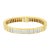 This beautiful bracelet is made in 14k yellow gold and it's inlaid with 3 5/8ct TDW of invisible set princess cut...