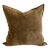 French Vintage Velvet Pillow in Havane For Sale