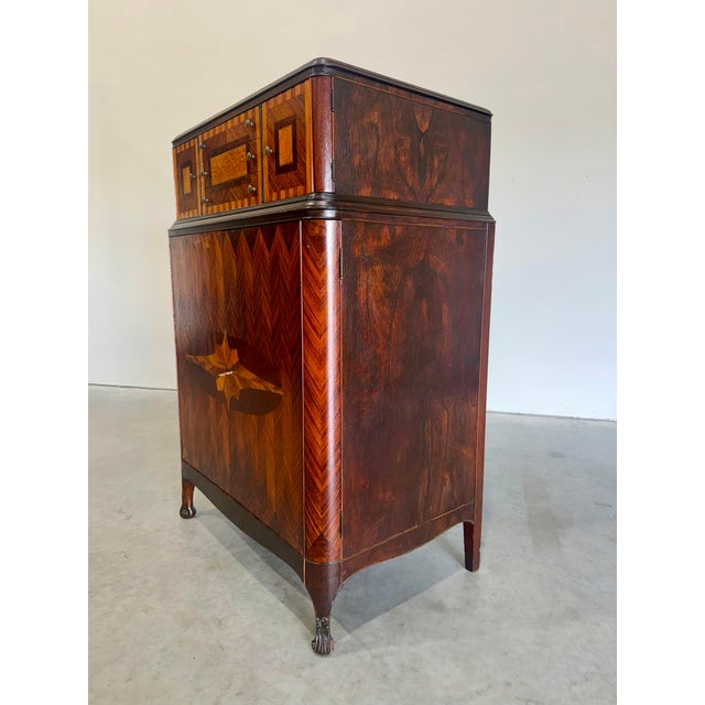 1930s 1930’s Art Deco Marquetry Chiffonier Gentlemen’s Chest For Sale - Image 5 of 11