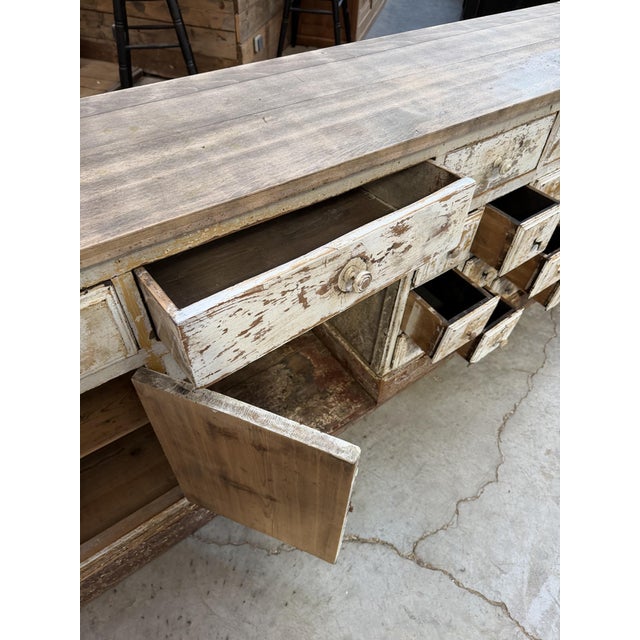 Wood Antique Early 20th Century Barbers Cabinet For Sale - Image 7 of 18