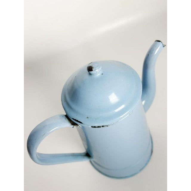Enameled Iron Coffee Pot, France, 1960s For Sale - Image 10 of 12