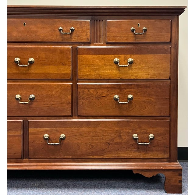 1980s Pennsylvania House Chippendale Style 11 Drawer Dresser For Sale - Image 5 of 11