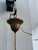 Old Lights On is pleased to offer this vintage brass knob and tube fixture with braided cord and vintage ruffled shade. It...