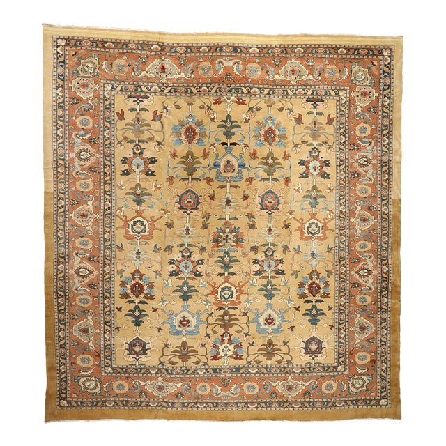 Vintage Persian Sultanabad Rug - 16'04 X 17'08 For Sale