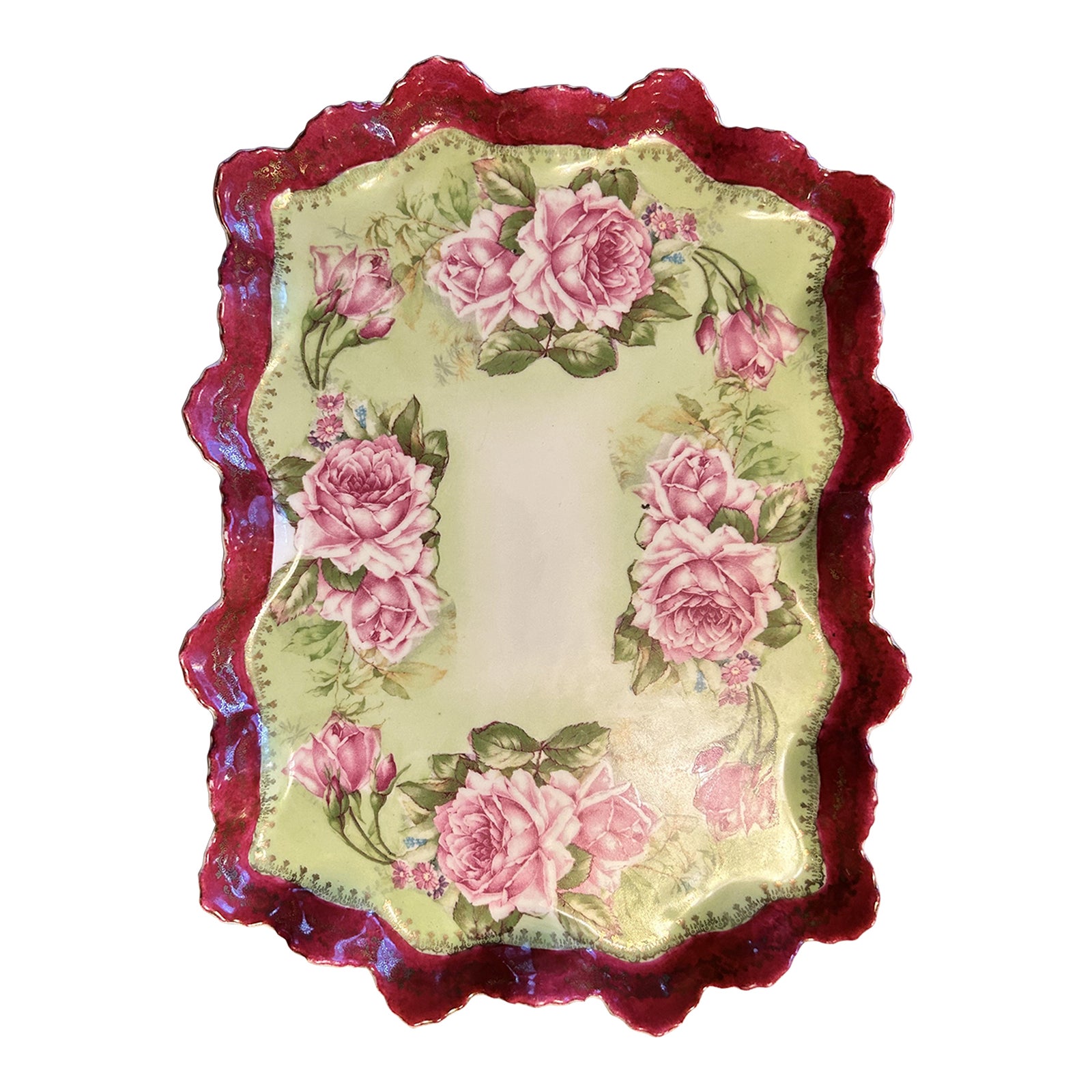 Antique Hand Painted Porcelain Vanity Tray Chairish