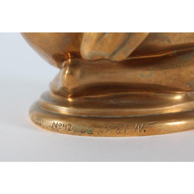 Leda and the Swan Bronze Figurine by Kai Nielsen for L. Rasmussen, 1950s For Sale - Image 9 of 10