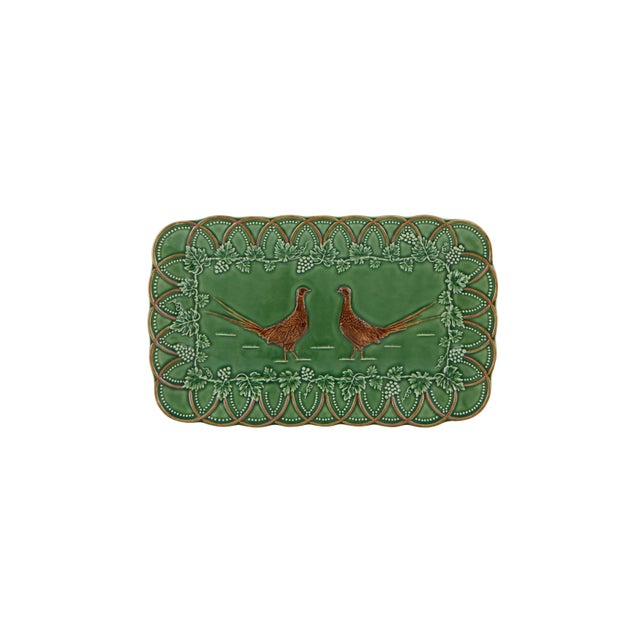 Traditional Bordallo Pinheiro Woods Tray Pheasants, 13" x 8" For Sale - Image 3 of 3