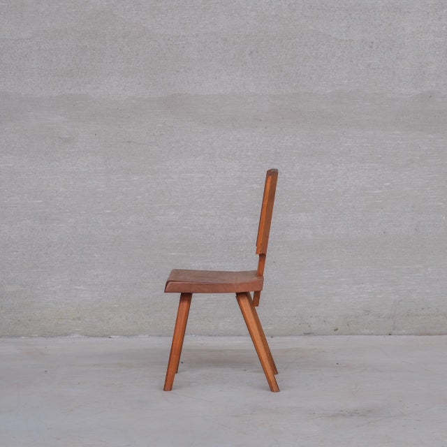 Mid-Century French Elm S28 Dining Chairs from Pierre Chapo, 1970s, Set of 8 For Sale - Image 4 of 16