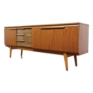 Mid Century Modern Vintage Teak British Sideboard Credenza For Sale