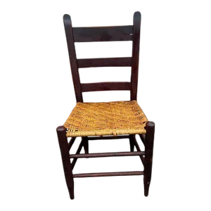 Antique Splint Weave Seat Chair 19th Century