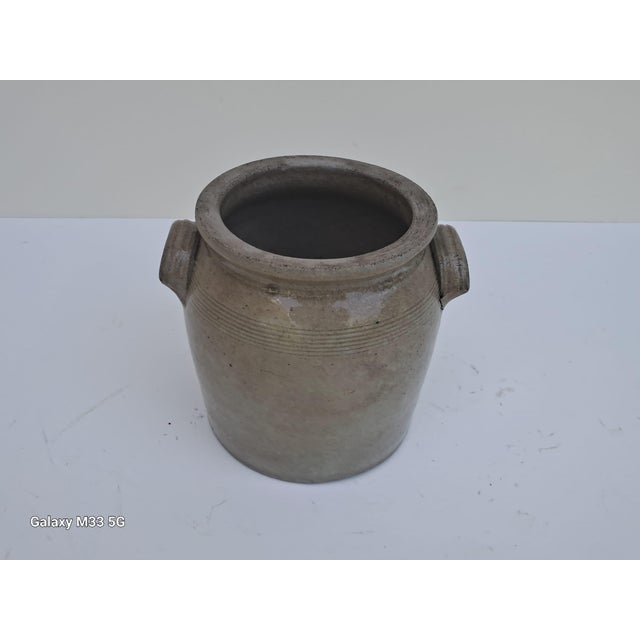 Vintage French Glazed Stoneware Confit Pots, 1890s, Set of 5 For Sale - Image 5 of 17