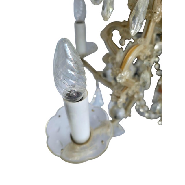 Gilded Murano Glass Chandelier in the style of Ca Rezzonico, 1960s For Sale - Image 4 of 10