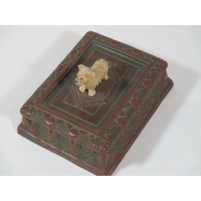 Syroco 1940s Arts and Crafts Syroco Scottie Box For Sale - Image 4 of 12