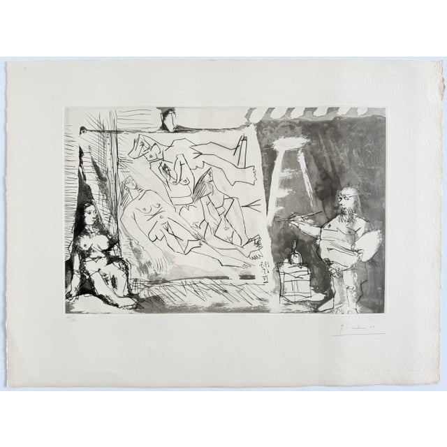 Pablo Picasso, In the Workshop, 1965, Etching, Framed For Sale - Image 7 of 9