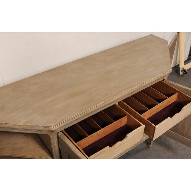 Italian Inspired 4-Door Credenza Cabinet For Sale - Image 11 of 11