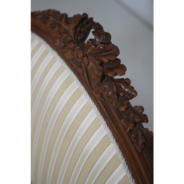 Vintage French Louis XVI Carved Walnut Parlor Chairs For Sale - Image 14 of 18