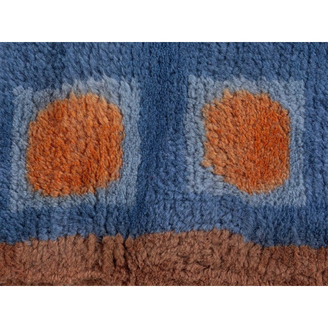 Viennese Inspired Blue Hand-Knotted Wool Rug by Doris Leslie Blau Size: 12'0" × 15'2" (365 × 462 cm) Age: New Color: Blue,...
