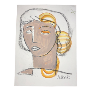 Relic, Contemporary Oil Pastel and Acrylic Paint on Paper by Auker