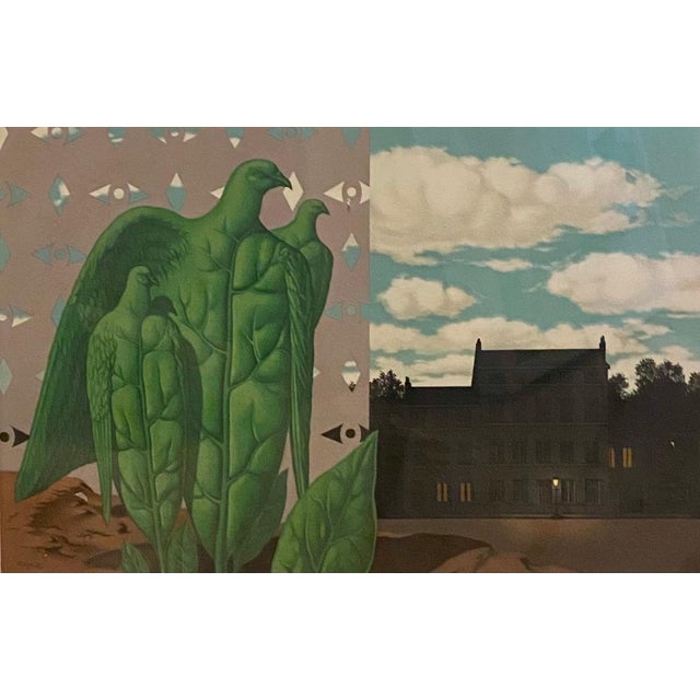 Surrealism Surrealist Dream Lithograph Belgian Master Magritte Pencil Signed by Mourlot, 1968 For Sale - Image 3 of 7