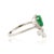 Green Heart Emerald and Diamond Statement Cocktail Ring in 18k Gold Size 4 For Sale - Image 8 of 18