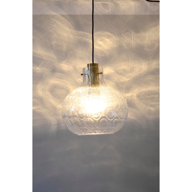 Glass Ceiling Lamp from Limburg, 1960s For Sale - Image 3 of 7