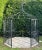 Elevate your outdoor living space with this magnificent vintage Hollywood Regency wrought iron gazebo. Exquisitely...