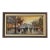 Vintage Parisian Street Scene Oil on Plywood – Framed For Sale