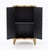 Vintage Black Lacquer & Faux Bamboo Chinoiserie Narrow Accent Cabinet With Mother-of-Pearl Inlay For Sale - Image 9 of 10