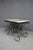 Metal French Style Wrought Iron Pastry Table With Quartzite Top For Sale - Image 7 of 11