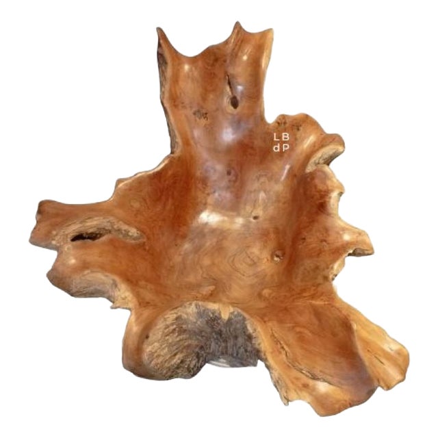 Brutalist Sculptural Wooden Centerpiece, 1970s For Sale