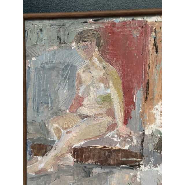 Mid-Century Modern Berggren, Nude Figures, 1960s, Oil Painting on Canvas, Framed For Sale - Image 3 of 16