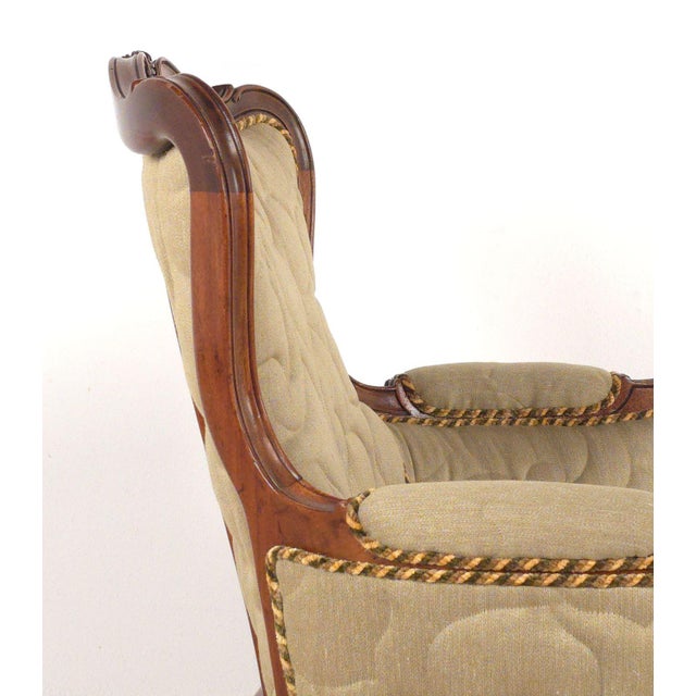 Italian Fruitwood Bergère, Circa 1970 For Sale - Image 9 of 15