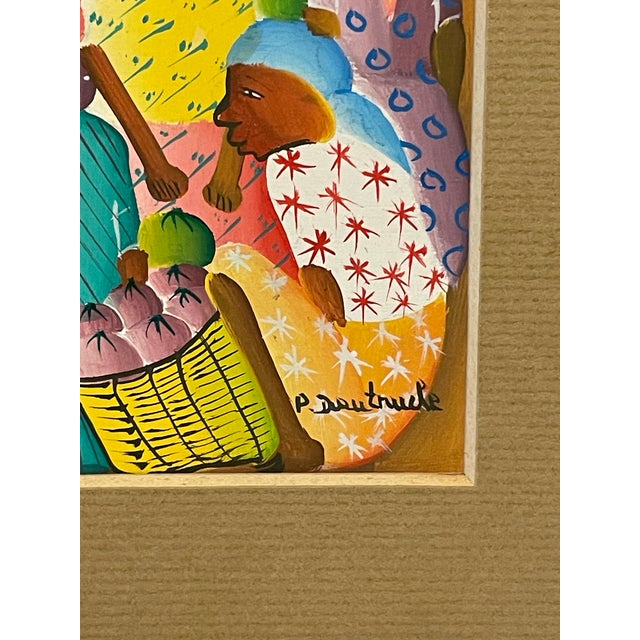 1980s Haitian Original Miniature Oil on Board For Sale In Savannah - Image 6 of 9